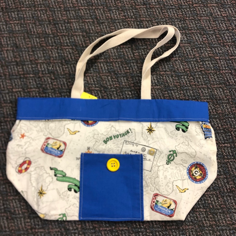 Handmade one pocket tote
